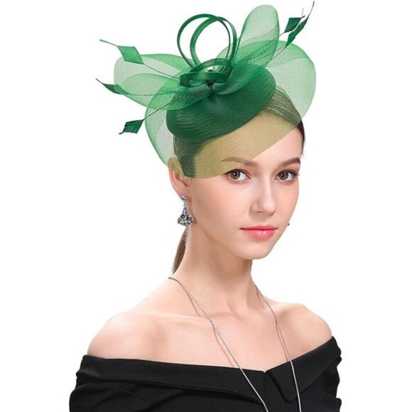 Fascinator Church Derby Hat Pillbox Hats Green main image 6